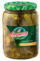 Маринады овощные консервированные. Огурцы маринованные "Корнишоны Медовые"