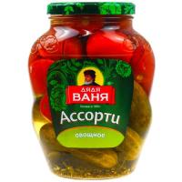 Овощи маринованные. «Ассорти» (огурцы, томаты). Пастеризованные