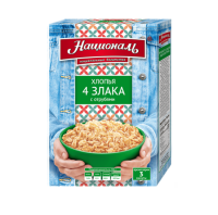 Хлопья из 4 злака мелкие с пшеничными отрубями ТМ "Националь"
