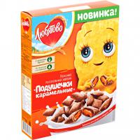 Завтраки готовые товарный знак «Любятово»: «Подушечки с карамельной начинкой»