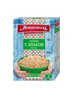 Хлопья 5 злаков мелкие ТМ "Националь" (пшеничные, овсяные, ячменные, рисовые, пшенные)